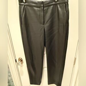 J. Crew Black Vegan Leather Kate Pants, Sz. 10